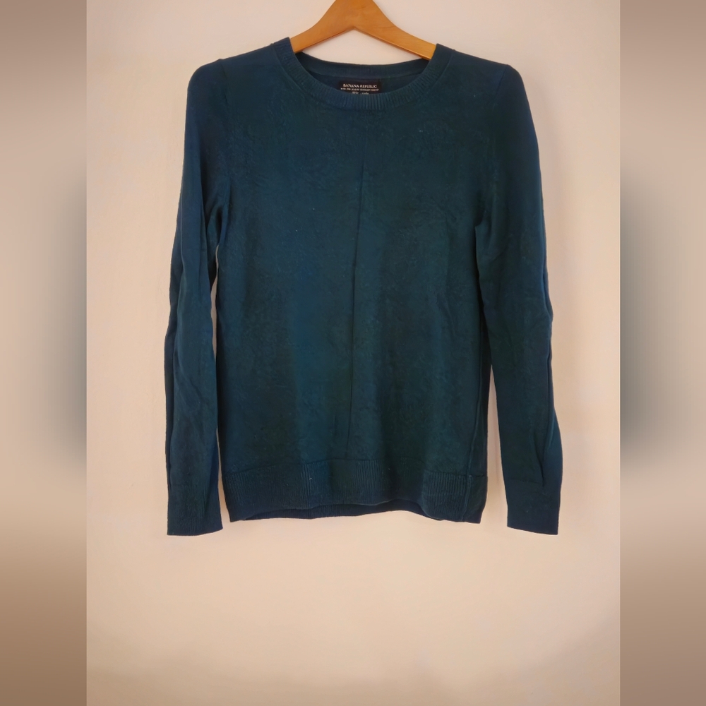 Banana Republic Green Knit Sweater Size Small